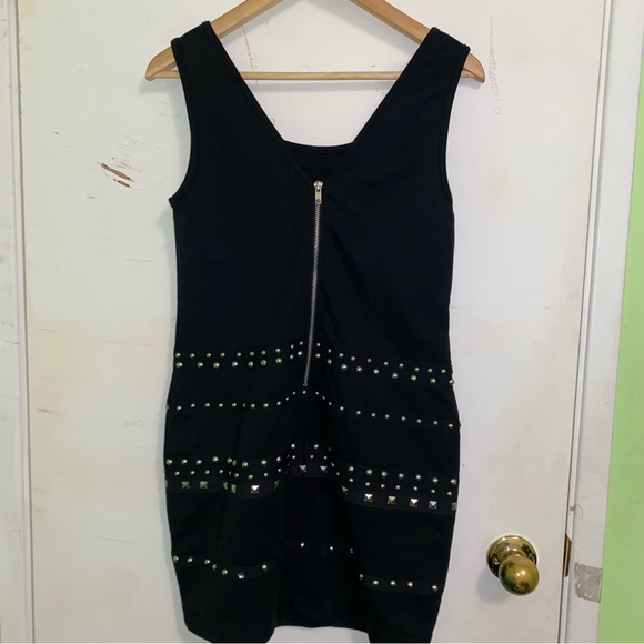 Buffalo David Bitton Studded Black Bodycon Dress! - Picture 2 of 5